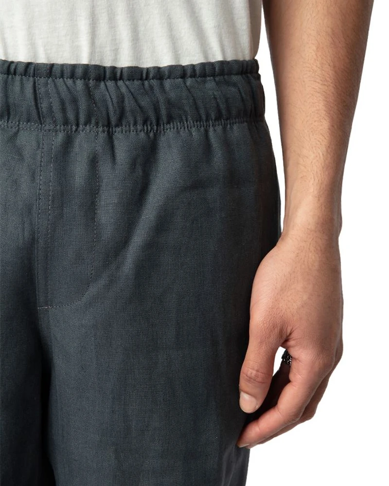 Regular Fit Pull On Linen Pants