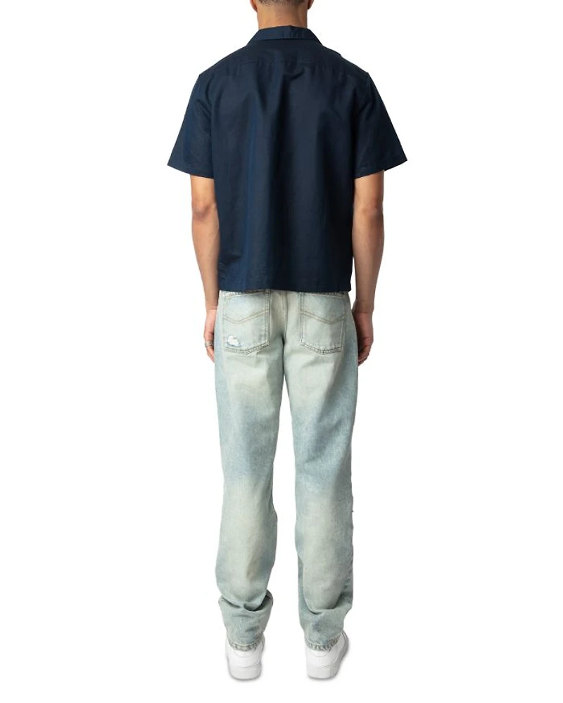 Regular Fit Linen Camp Shirt