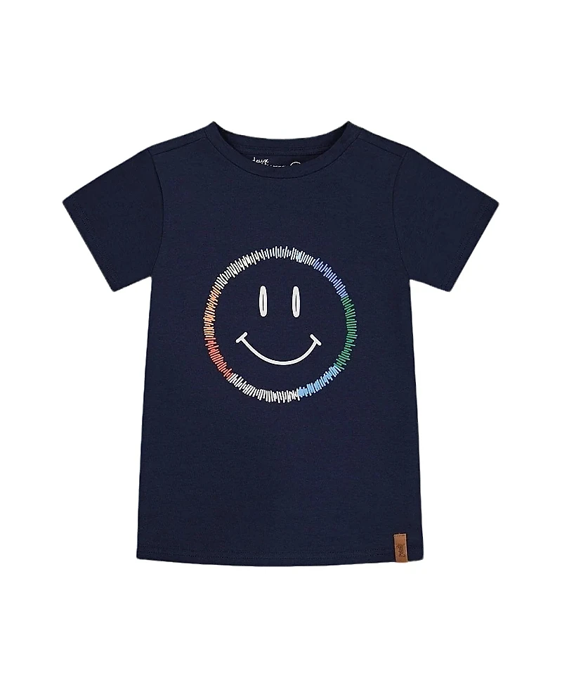 Deux par Boys' Organic Smiling Cotton Graphic Tee - Little Kid
