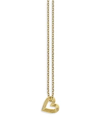 Sydney Evan 14K Yellow Gold Fluted Heart Pendant Necklace, 18
