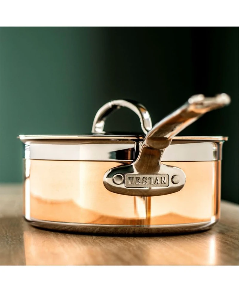 CopperBond® 1.5qt Induction Copper Saucepan with Lid