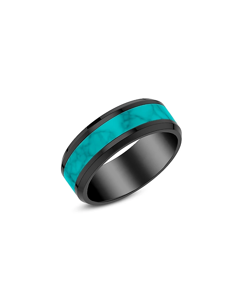 Bloomingdale's Fine Collection Men's Turquoise Inlay Ring