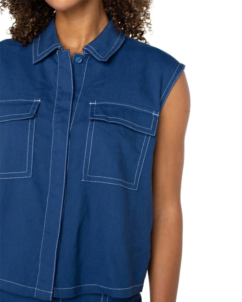 Sleeveless Cargo Shirt