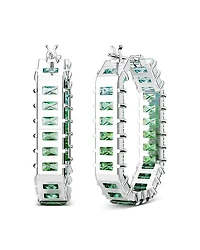 Matrix Crystal Oval Hoop Earrings