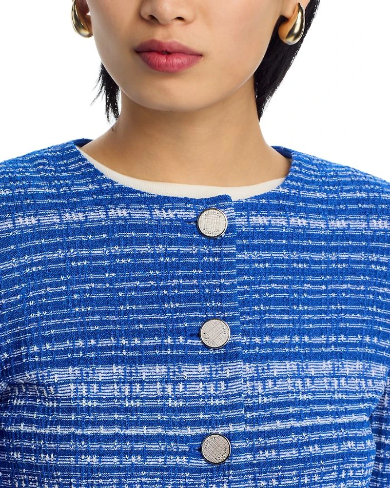 Melange Tweed Knit Jacket