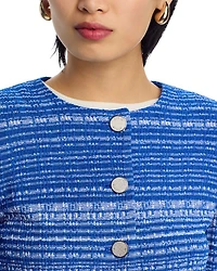 Melange Tweed Knit Jacket