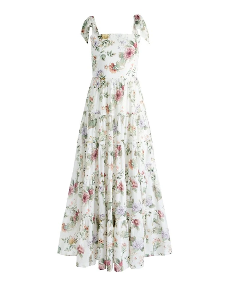 Monnie Shoulder Tie Maxi Dress