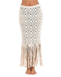 L'Agence Majorie Diamond Crochet Cover Up Skirt