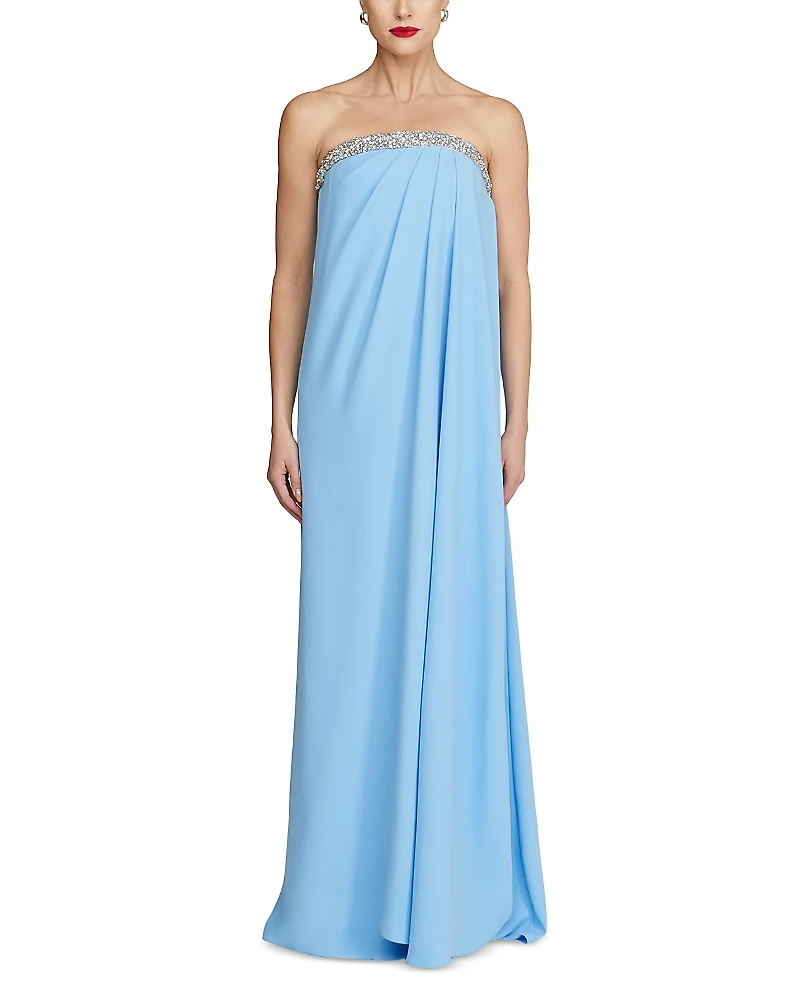 Halston Fleur Strapless Gown