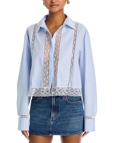Delano Lace Trim Shirt