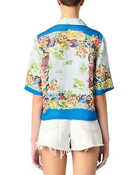 Patterned Cropped Shirt