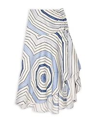 Spiral Motif Maxi Skirt