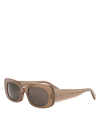 Celine 3 Dots Brown Rectangular Sunglasses, 51mm