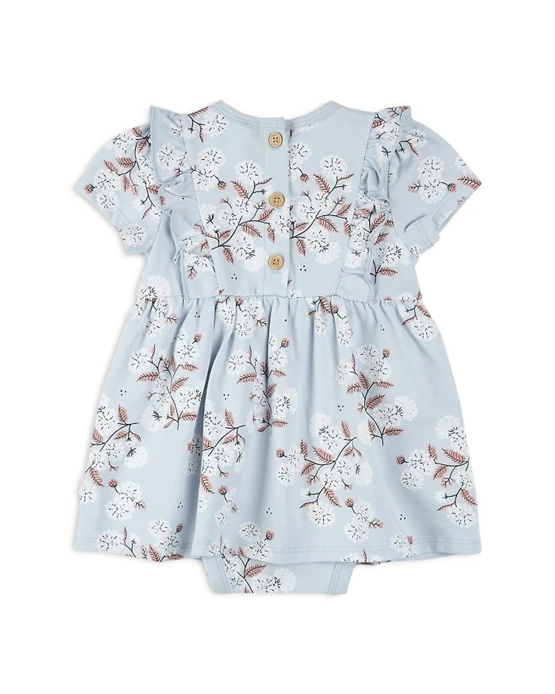 Girls' Hydrangea Print Bodysuit Dress - Baby