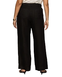 The Linen Marine Wide Leg Pants