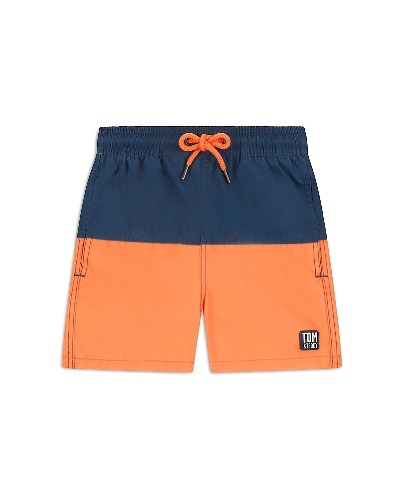 Tom & Teddy Boys' Color Blocked Swim Trunks - Little Kid, Big Kid
