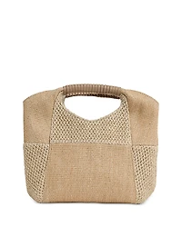 Reiss Rosalie Raffia Double Handle Clutch