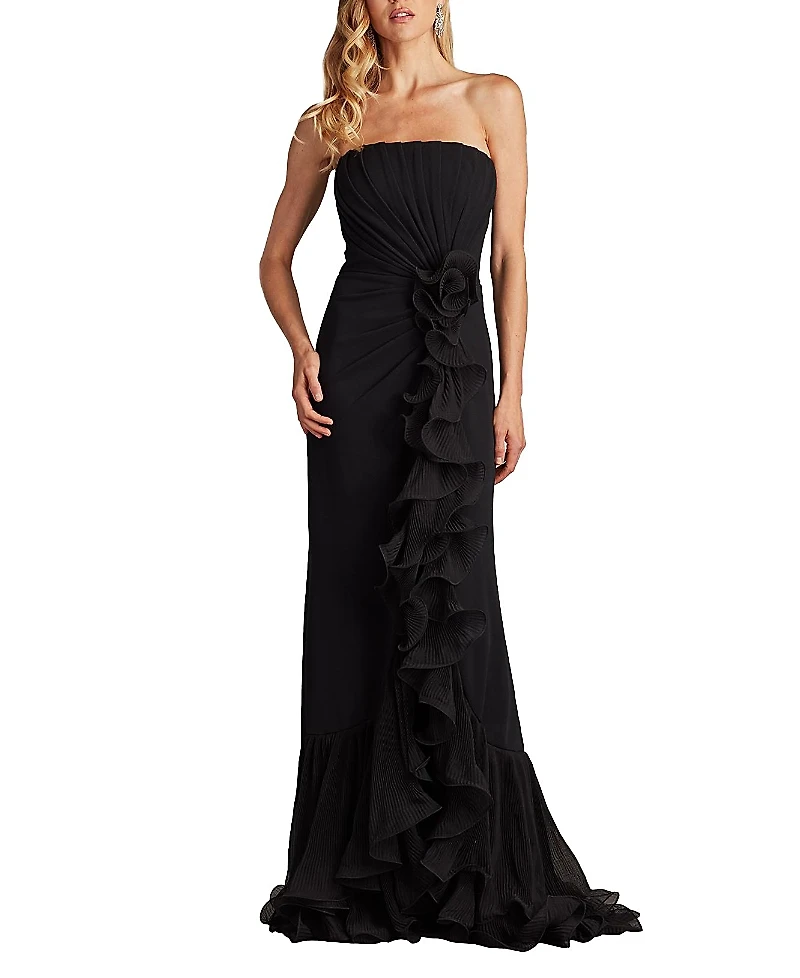Tadashi Shoji Leith Cascading Ruffle Gown
