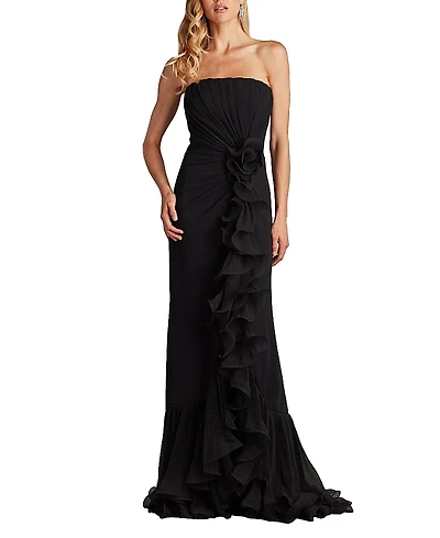 Tadashi Shoji Leith Cascading Ruffle Gown