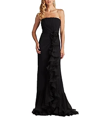 Tadashi Shoji Leith Cascading Ruffle Gown
