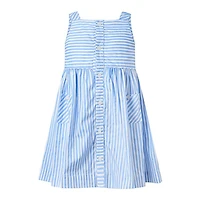 Girls' Striped Button-Front Sun Dress - Little Kid, Big Kid