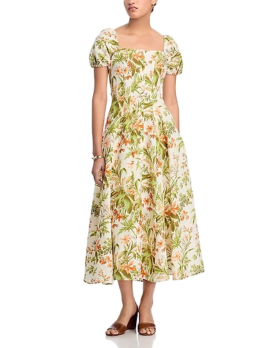 Paige Lindi Silk and Linen Dress