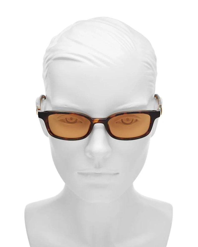 Confidential Rectangle Sunglasses, 51mm