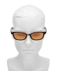 Confidential Rectangle Sunglasses, 51mm