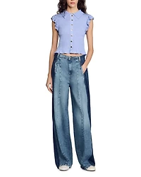 Satin Smocked Top