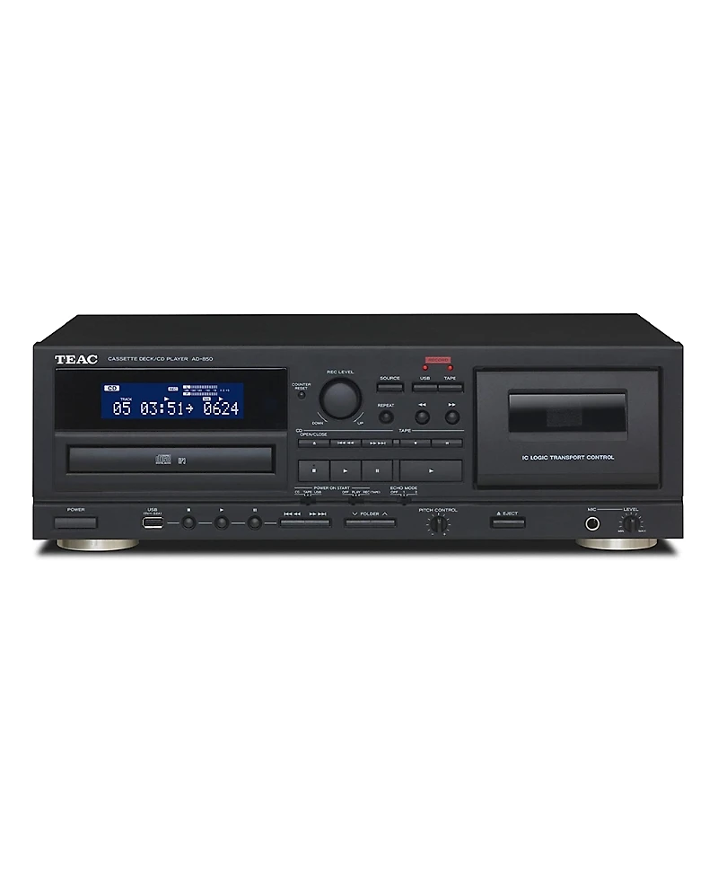 Teac Ad-850-se Cassette Deck & Cd Player with Microphone Input & Digital Recording