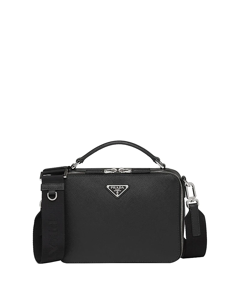 Prada Brique Medium Saffiano Leather Bag