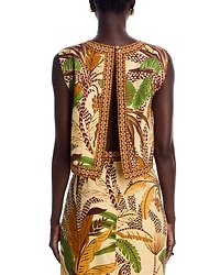 Foliage Sketch Sand Blouse