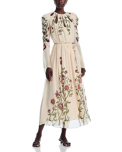 Farm Rio Romantic Nature Long Sleeve Maxi Dress
