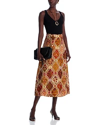 Romantic Nature Midi Skirt