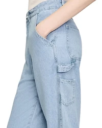 High Rise Wide Leg Jeans Blue Jean