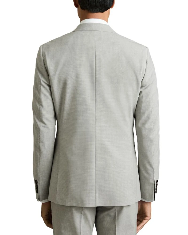 Checked Peak Lapel Blazer