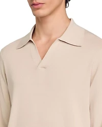 Knit Long Sleeve Polo Shirt