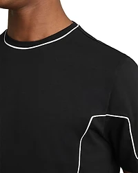 Ribbed Piped Crewneck Tee