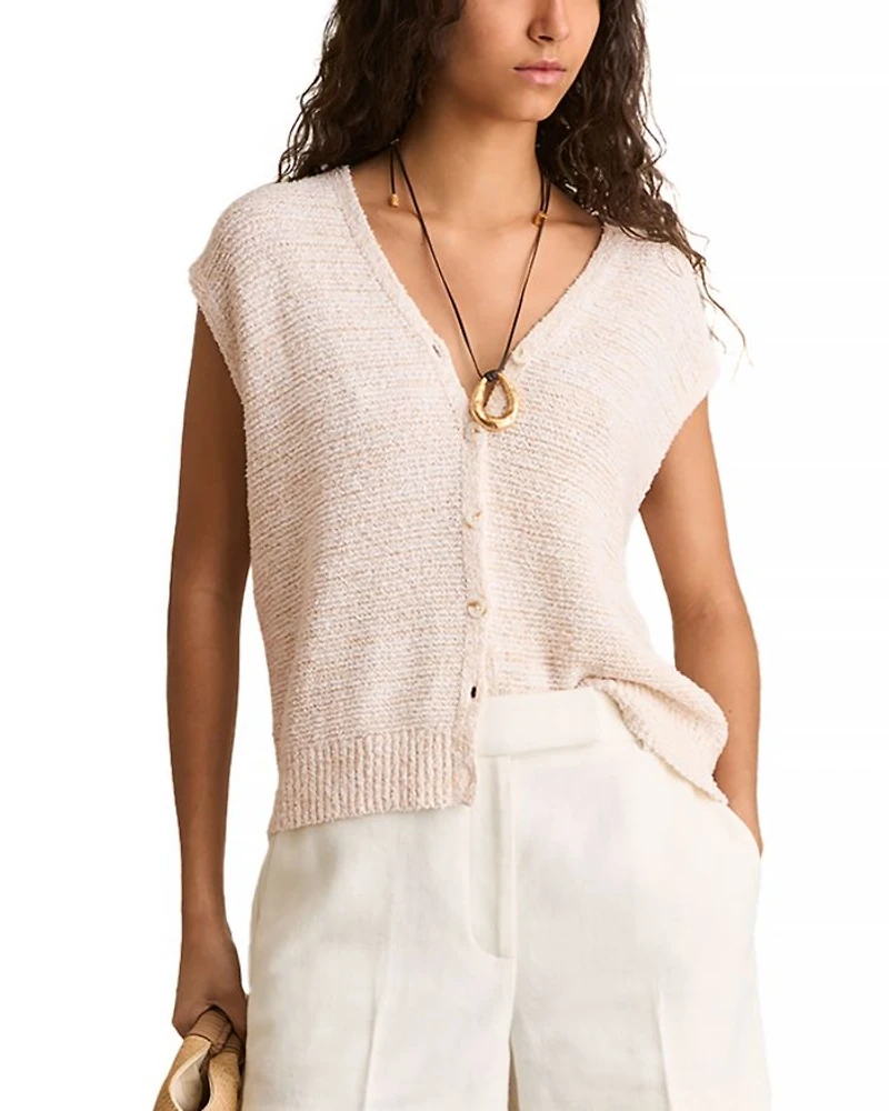 Lily Button Front Knit Vest