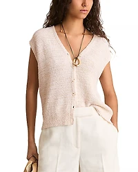 Reiss Lily Button Front Knit Vest