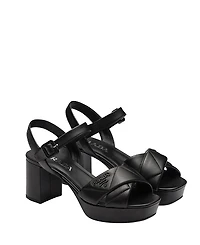 Prada Women's Quilted Nappa Leather Platform Sandals