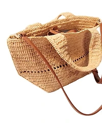 Crocheted Raffia Mini Tote
