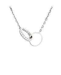 Love Interlocking Necklace 18K White Gold and Diamonds