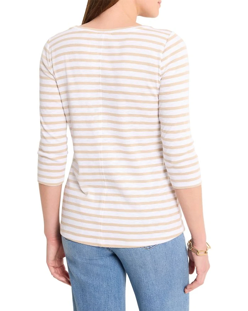Stripe Boat Neck Tee
