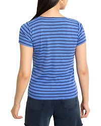 Scoop Neck Stripe Tee