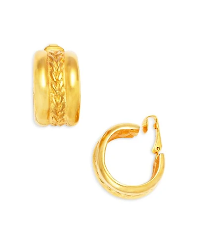 Jackie Onassis Braided Clip On Earrings