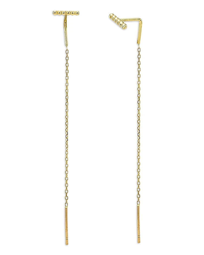 Zoe Lev 14K Yellow Gold Cable Link Threader Earrings