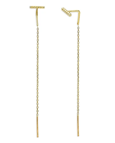 Zoe Lev 14K Yellow Gold Cable Link Threader Earrings