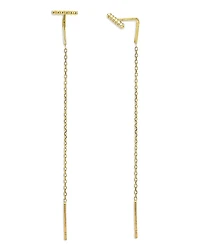 Zoe Lev 14K Yellow Gold Cable Link Threader Earrings