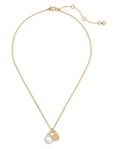 Snack Time Pop Tab Charm Pendant Necklace in Two Tone, 16"-19"